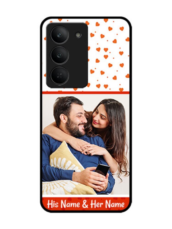 Custom Realme 14x 5G Custom Glass Phone CaseOrange Love Symbol Design