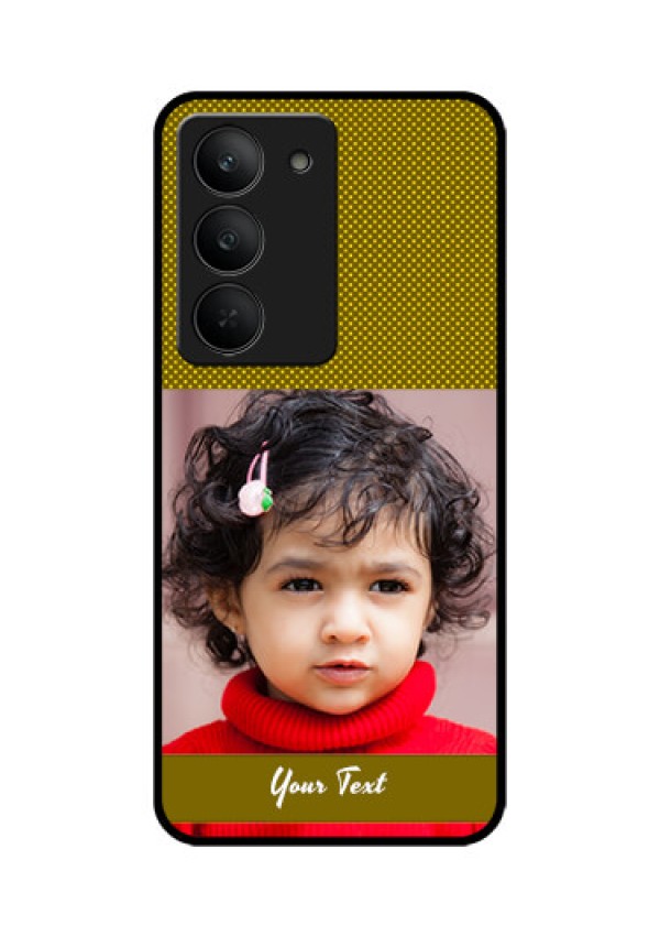 Realme 14x 5G Custom Glass Phone CaseSimple Green Color Design