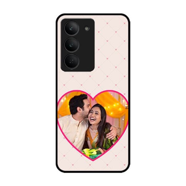 Realme 14x 5G Custom Glass Phone CaseHeart Shape Design