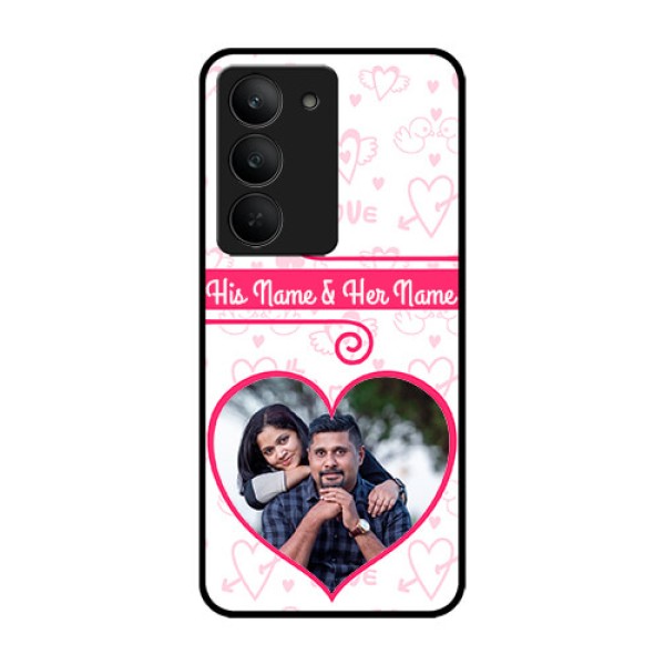Realme 14x 5G Custom Glass Phone CaseHeart Shape Love Design