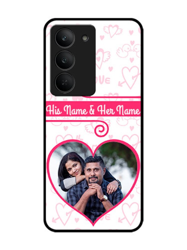 Custom Realme 14x 5G Custom Glass Phone CaseHeart Shape Love Design