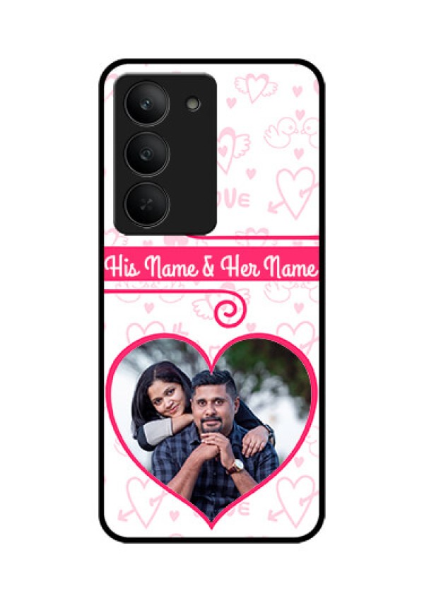 Realme 14x 5G Custom Glass Phone CaseHeart Shape Love Design