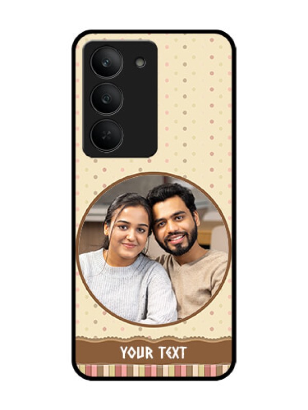 Custom Realme 14x 5G Custom Glass Phone CaseBrown Dotted Mobile Case Design