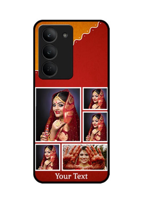 Realme 14x 5G Custom Glass Phone CaseWedding Pic Upload Design