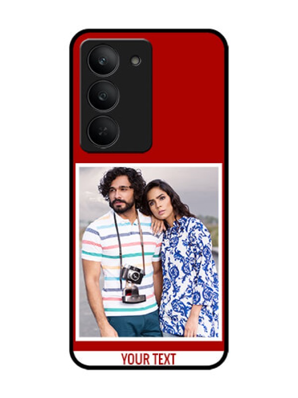 Custom Realme 14x 5G Custom Glass Phone CaseRed Color Design