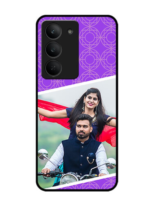 Custom Realme 14x 5G Custom Glass Phone CaseViolet Color Pattern Design