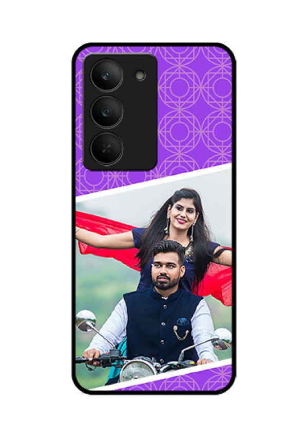 Realme 14x 5G Custom Glass Phone CaseViolet Color Pattern Design