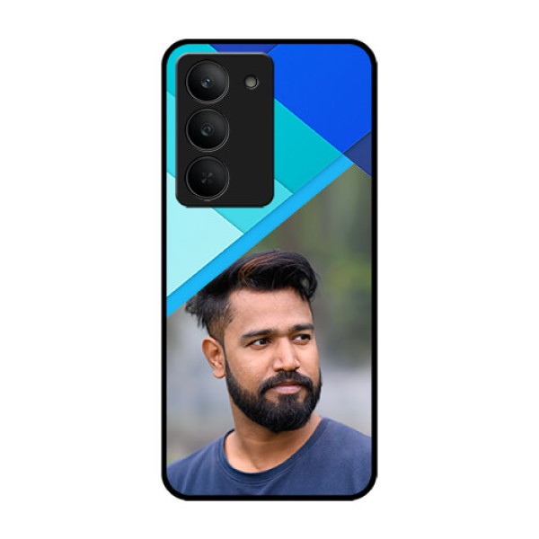 Realme 14x 5G Custom Glass Phone CaseBlue Pattern Design