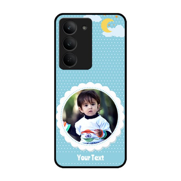 Realme 14x 5G Custom Glass Phone CaseViolet Pattern Design