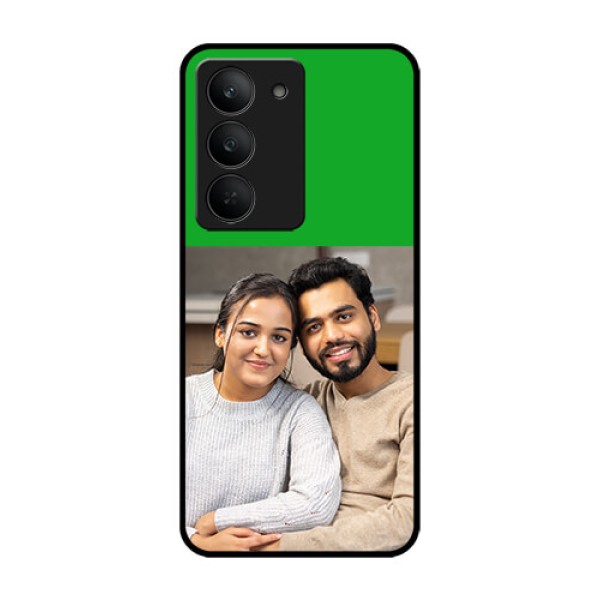 Realme 14x 5G Custom Glass Phone CaseGreen Pattern Design