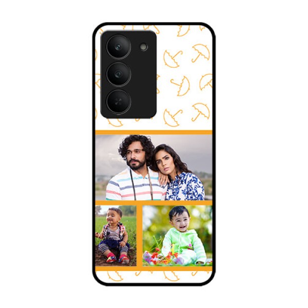 Realme 14x 5G Custom Glass Phone CaseYellow Pattern Design