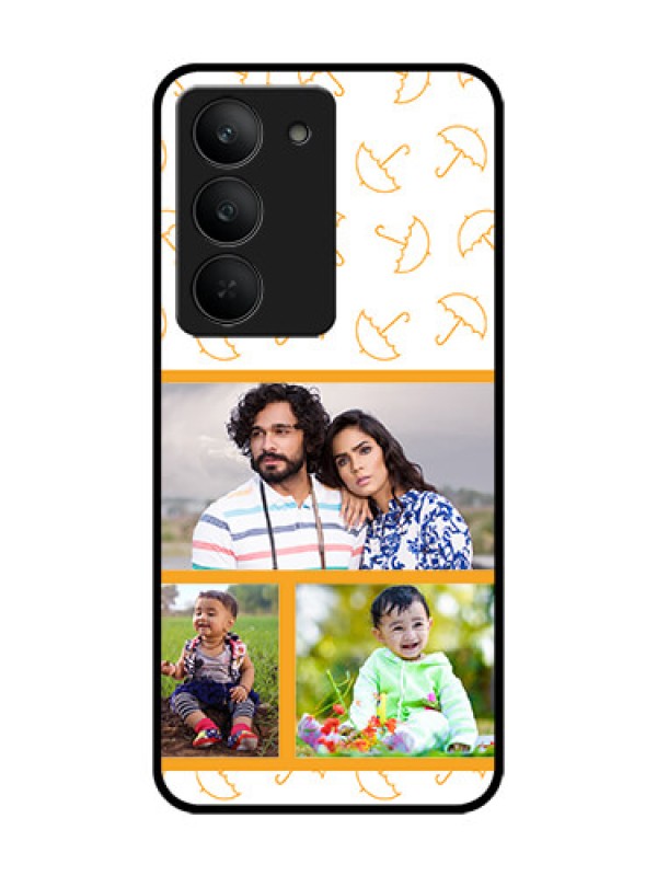 Custom Realme 14x 5G Custom Glass Phone CaseYellow Pattern Design