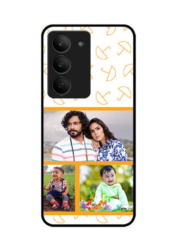Realme 14x 5G Custom Glass Phone CaseYellow Pattern Design