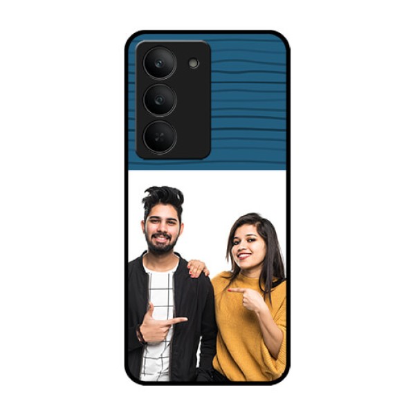 Realme 14x 5G Custom Glass Phone CaseBlue Pattern Cover Design Realme 14x 5G Custom Glass Phone CaseBlue Pattern Cover Design