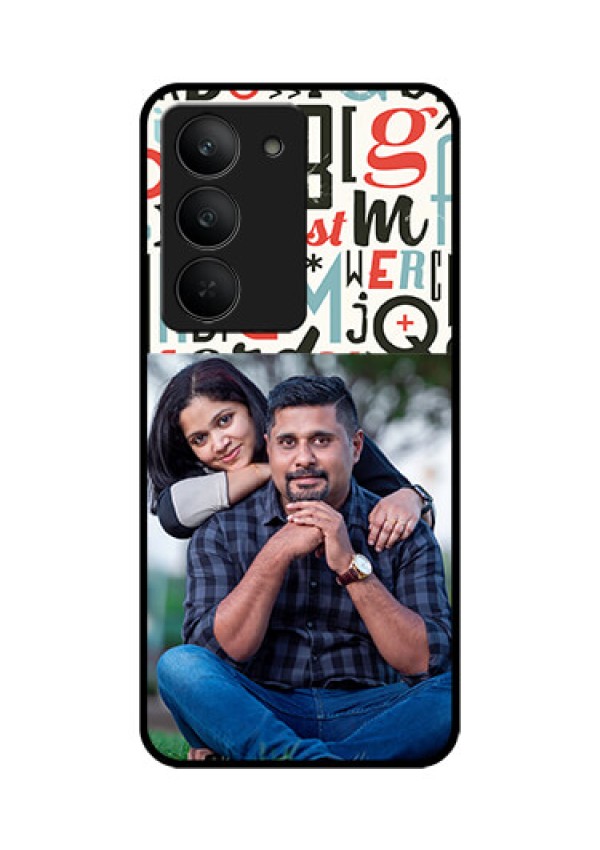 Realme 14x 5G Custom Glass Phone CaseAlphabet Design
