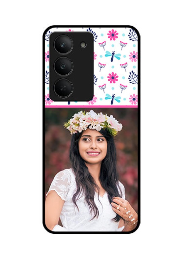 Realme 14x 5G Custom Glass Phone CaseColorful Flower Design