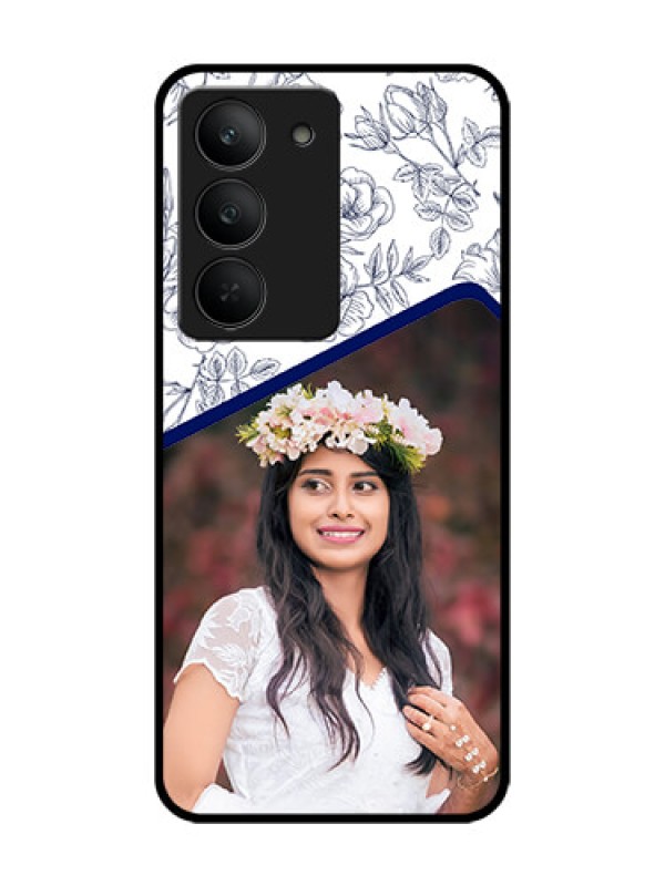 Custom Realme 14x 5G Custom Glass Phone CaseClassy Floral Design