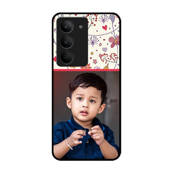 Realme 14x 5G Custom Glass Phone CasePremium Floral Design