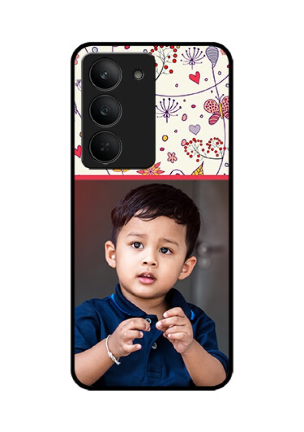 Realme 14x 5G Custom Glass Phone CasePremium Floral Design