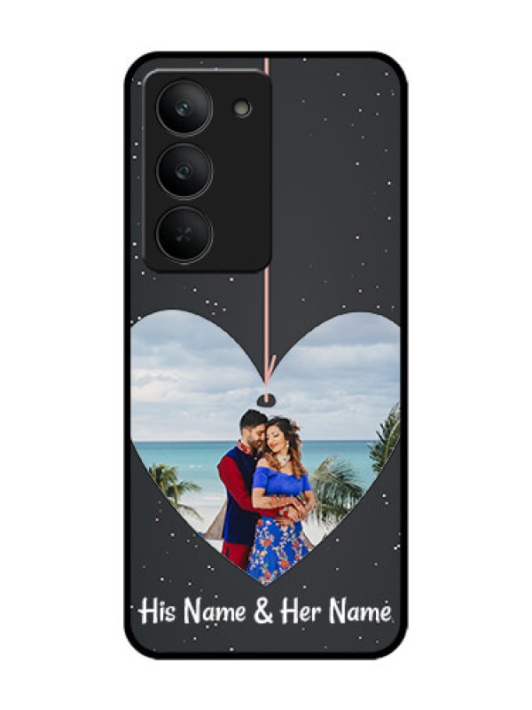 Custom Realme 14x 5G Custom Glass Phone CaseHanging Heart Design