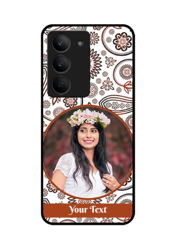 Realme 14x 5G Custom Glass Phone CaseAbstract Flower Design