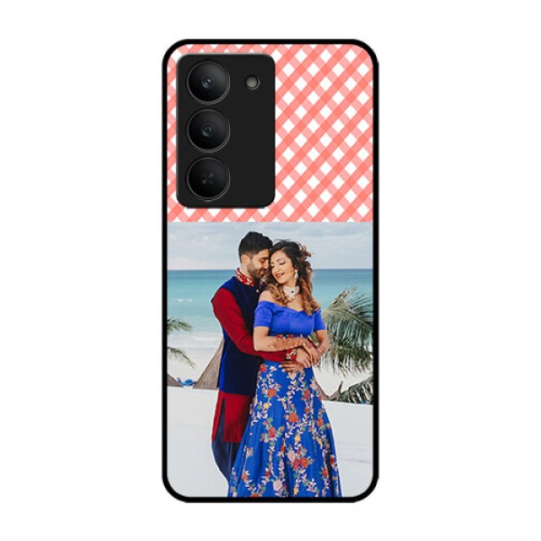 Realme 14x 5G Custom Glass Phone CasePink Pattern Design