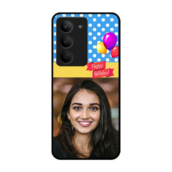 Realme 14x 5G Custom Glass Phone CaseHappy Birthday Design