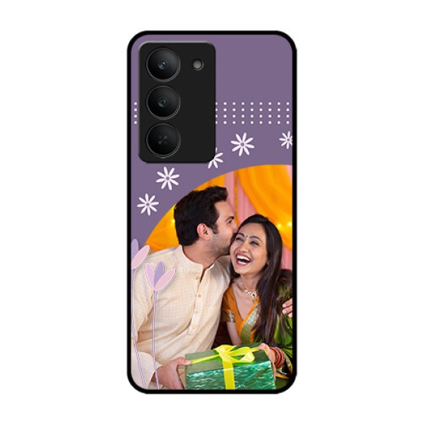Realme 14x 5G Custom Glass Phone CaseLavender Flowers Design Realme 14x 5G Custom Glass Phone CaseLavender Flowers Design