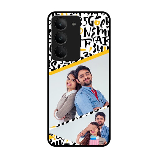 Realme 14x 5G Custom Glass Phone CaseLetters Pattern Design