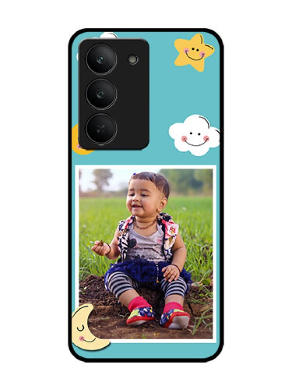 Custom Realme 14x 5G Custom Glass Phone CaseSmiley Kids Stars Design