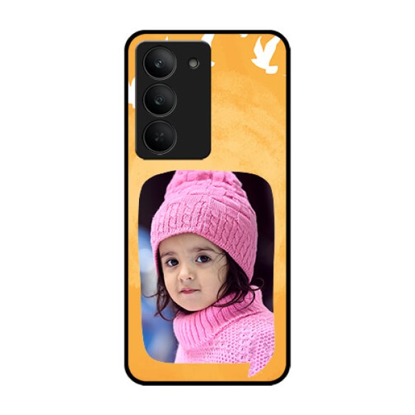 Realme 14x 5G Custom Glass Phone CaseWater Color Design With Bird Icons Realme 14x 5G Custom Glass Phone CaseWater Color Design With Bird Icons