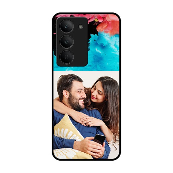 Realme 14x 5G Custom Glass Phone CaseQuote With Acrylic Painting Design
