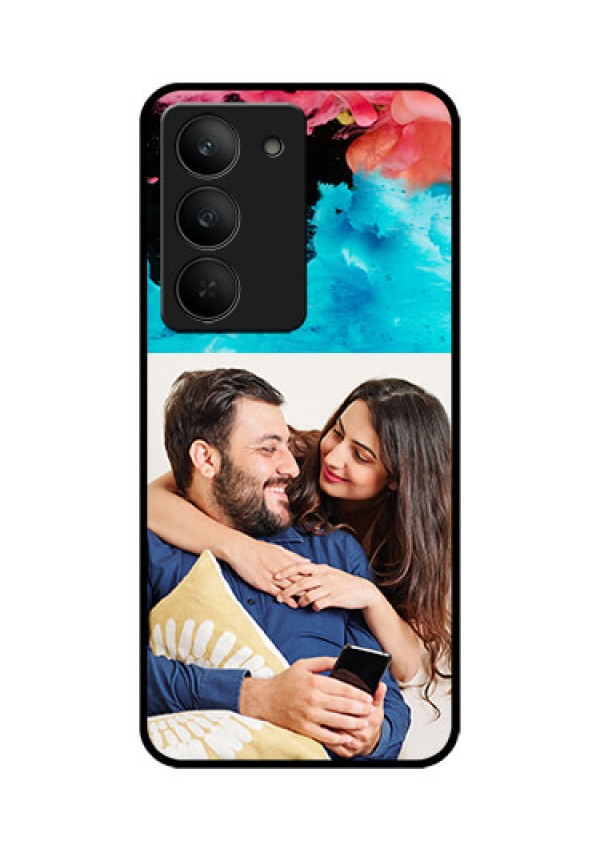 Realme 14x 5G Custom Glass Phone CaseQuote With Acrylic Painting Design
