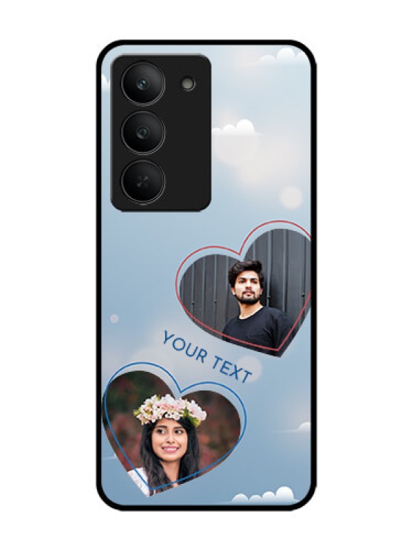 Custom Realme 14x 5G Custom Glass Phone CaseBlue Color Couple Design