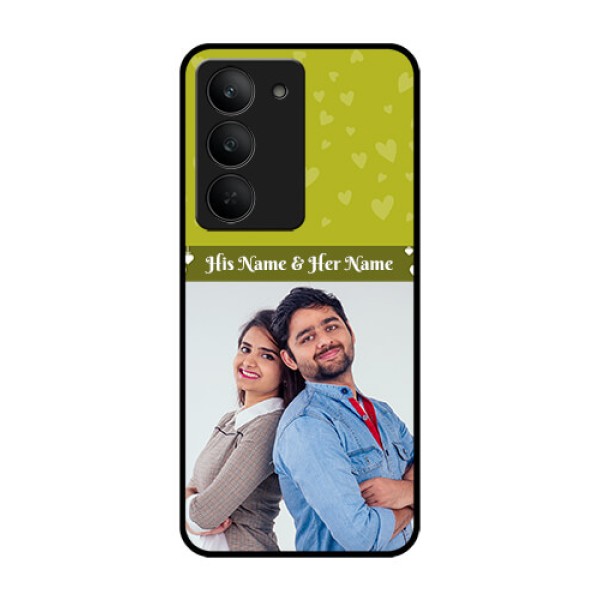 Realme 14x 5G Custom Glass Phone CaseYou and Me Heart Design