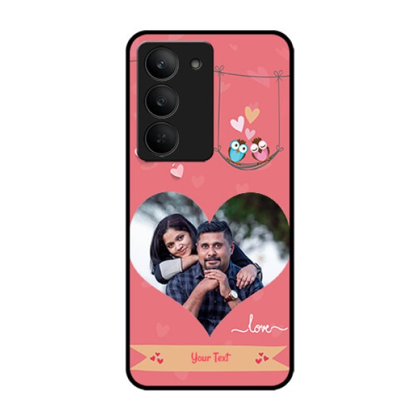 Realme 14x 5G Custom Glass Phone CasePeach Color Love Design Realme 14x 5G Custom Glass Phone CasePeach Color Love Design