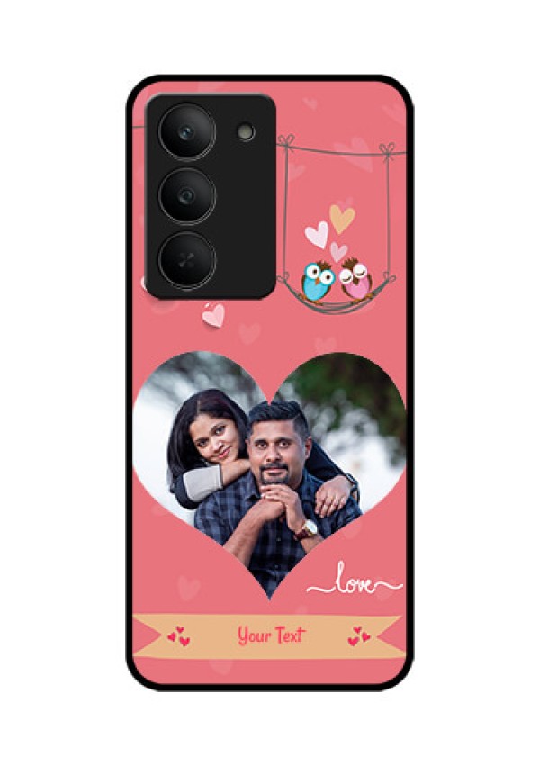 Realme 14x 5G Custom Glass Phone CasePeach Color Love Design