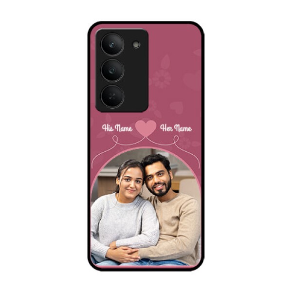 Realme 14x 5G Custom Glass Phone CaseLove Floral Design