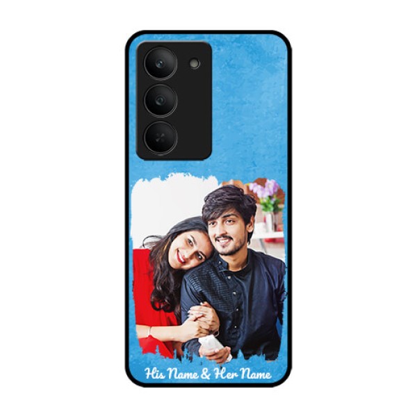 Realme 14X 5G Custom Glass Phone Case - Blue Color Vintage Design Realme 14X 5G Custom Glass Phone Case - Blue Color Vintage Design