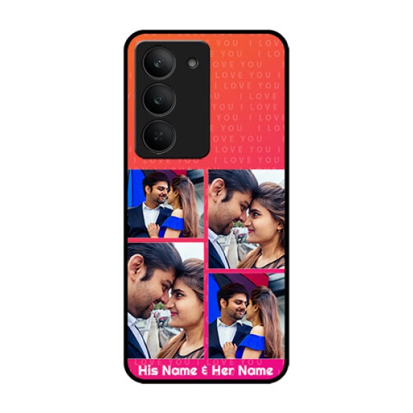 Realme 14x 5G Custom Glass Phone CaseI Love You Pink Design