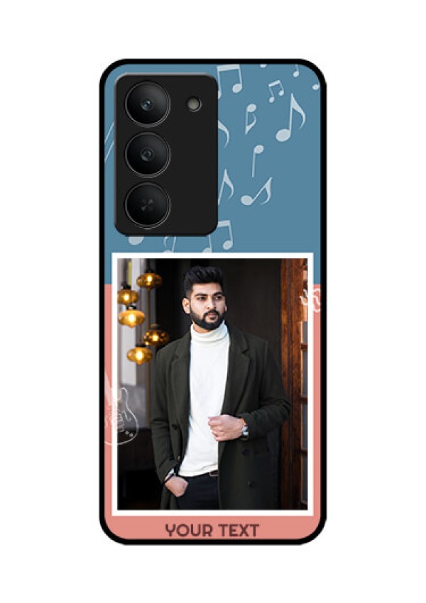 Realme 14x 5G Custom Glass Phone CaseWith Color Musical Note Design