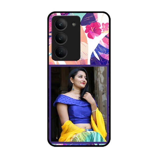 Realme 14x 5G Custom Glass Phone CaseAbstract Floral Design