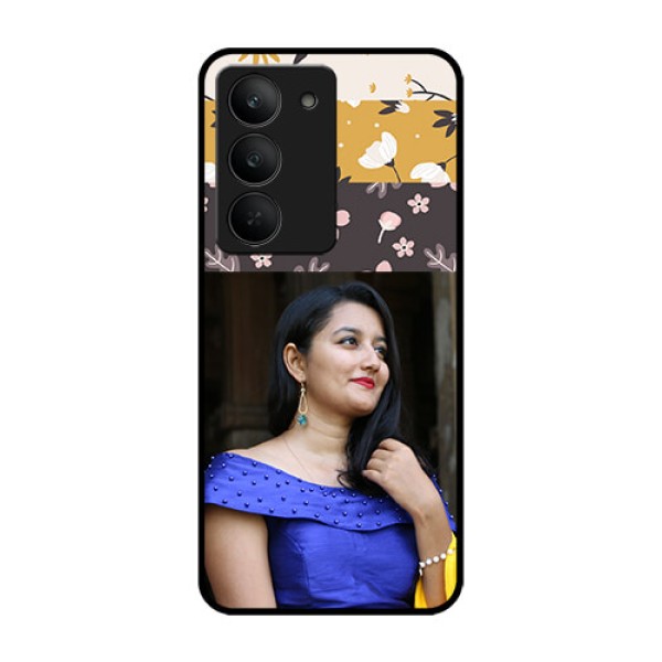 Realme 14x 5G Custom Glass Phone CaseStylish Floral Design