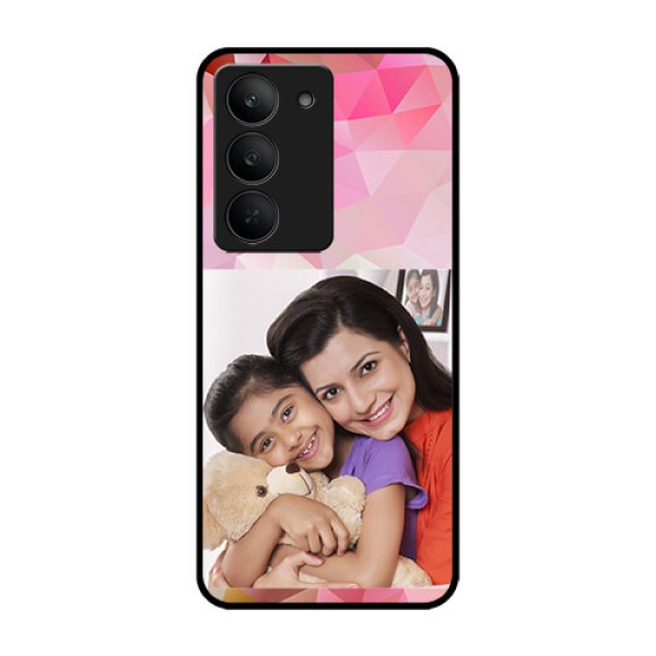 Realme 14x 5G Custom Glass Phone CaseAbstract Triangle Design