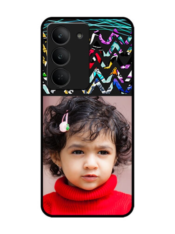 Custom Realme 14x 5G Custom Glass Phone CaseNeon Abstract Design