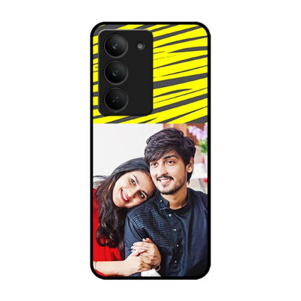 Realme 14x 5G Custom Glass Phone CaseYellow Abstract Design
