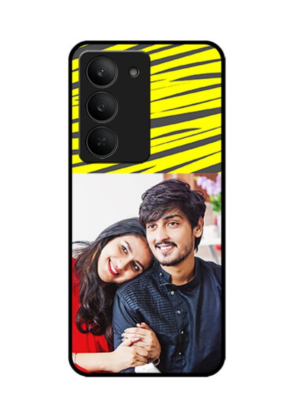 Realme 14x 5G Custom Glass Phone CaseYellow Abstract Design