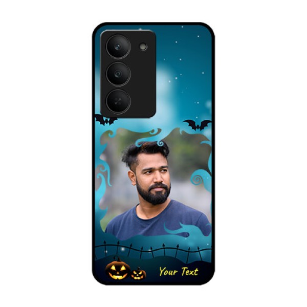 Realme 14x 5G Custom Glass Phone CaseHalloween Frame Design