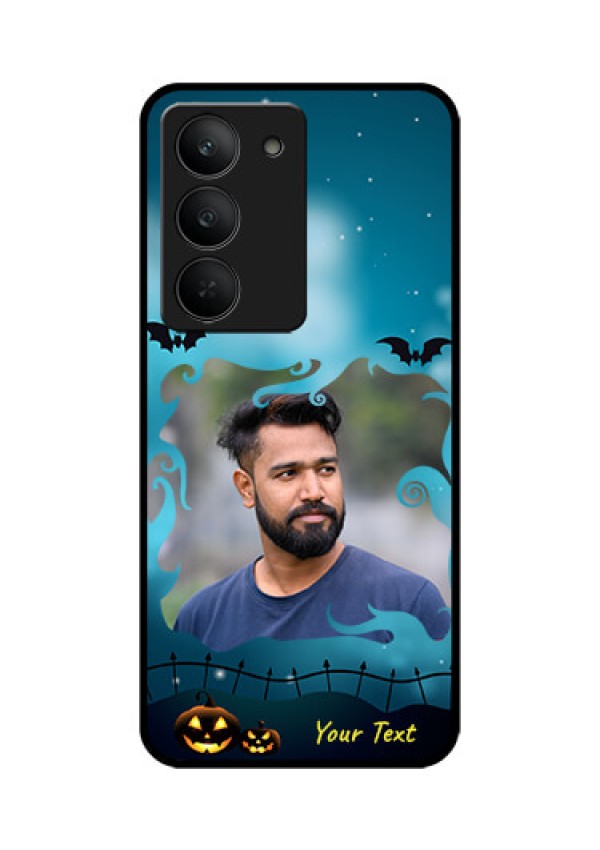 Realme 14x 5G Custom Glass Phone CaseHalloween Frame Design