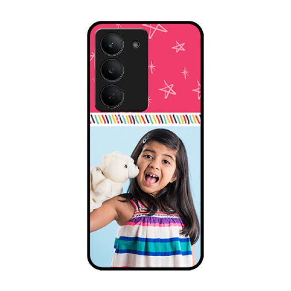Realme 14x 5G Custom Glass Phone CaseLine Art Design